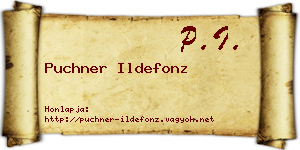 Puchner Ildefonz névjegykártya